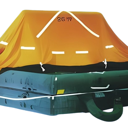 A liferaft is a compact, inflatable flotation device designed for use in maritime emergencies, providing a safe and secure refuge for passengers and crew when abandoning a vessel. Built to withstand harsh marine conditions, it is equipped with essential survival items such as a canopy for weather protection, water rations, and signaling tools like flares and whistles. Liferafts are quick to deploy, either manually or automatically using a hydrostatic release, ensuring rapid accessibility in critical situations. Compliant with international safety standards like SOLAS, they are indispensable safety equipment for ships, yachts, and fishing vessels, offering reliable shelter and peace of mind during emergencies.