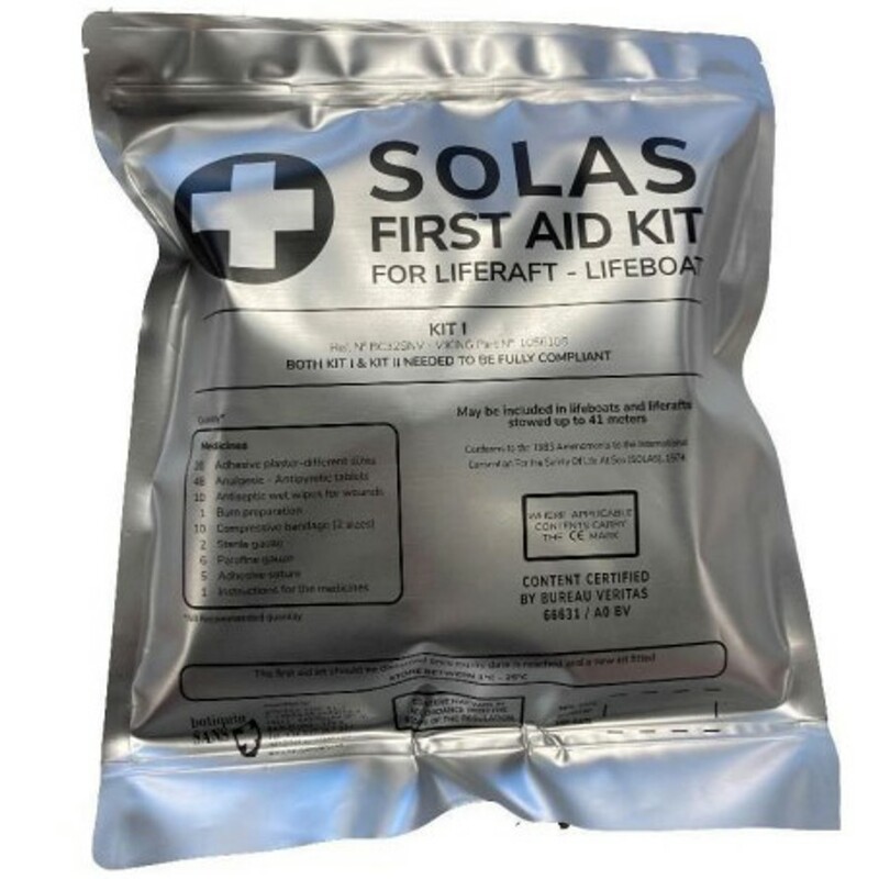 A SOLAS A First Aid Kit is a marine-grade emergency medical kit designed to meet SOLAS regulations, ensuring lifesaving medical support aboard lifeboats, survival craft, and rescue boats. It contains essential sterile dressings, antiseptics, burn treatments, and pain relief medications, all packed in a durable, waterproof case to withstand harsh sea conditions.